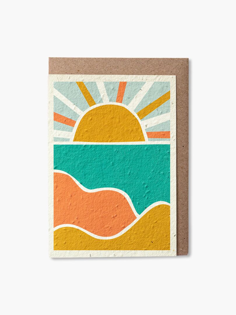 Sunset View Plantable Seeded Card Paper And Bloom